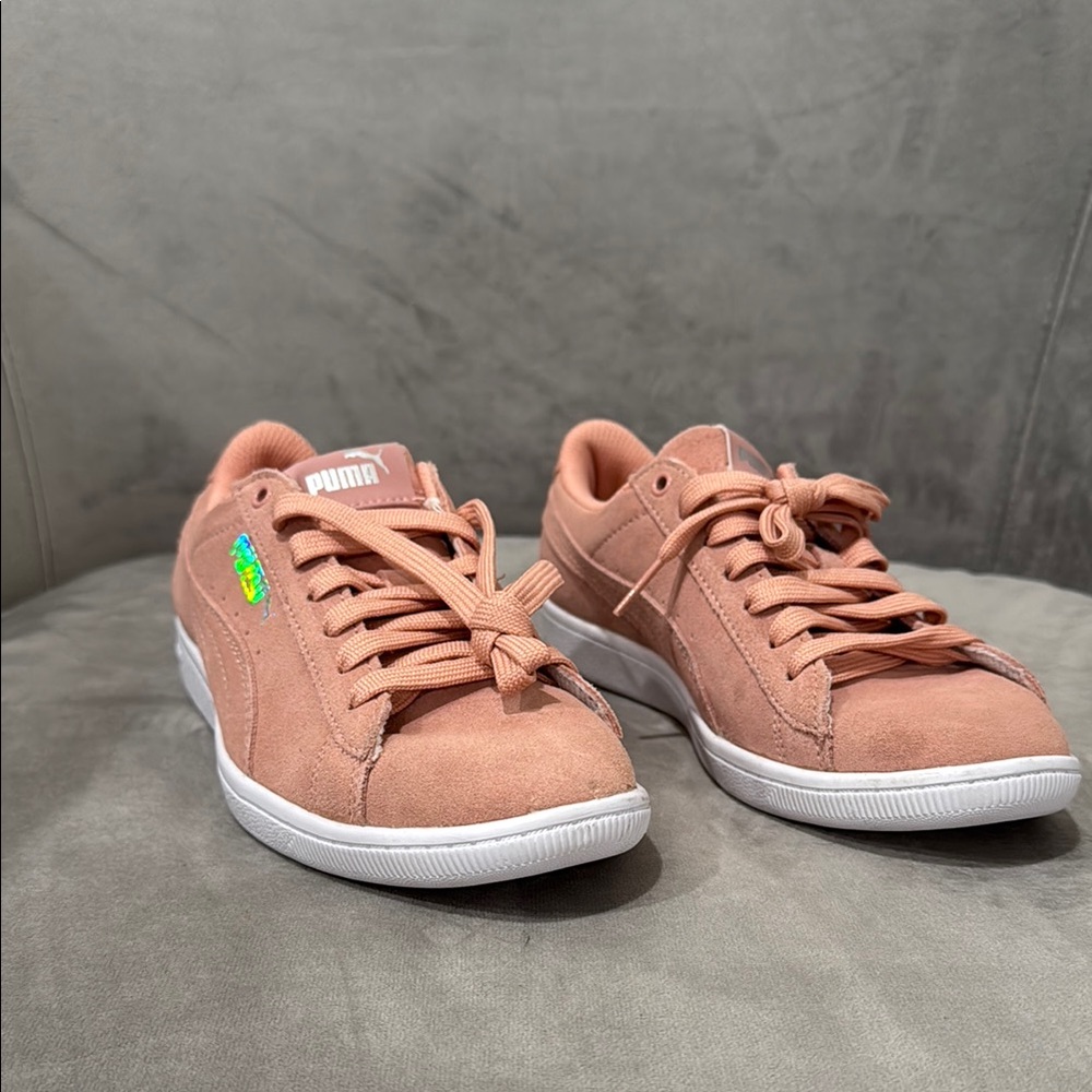 NWOT Puma Pink Suede Sneakers